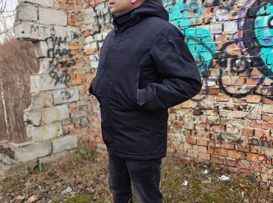 Зимова мембранна куртка, чорна