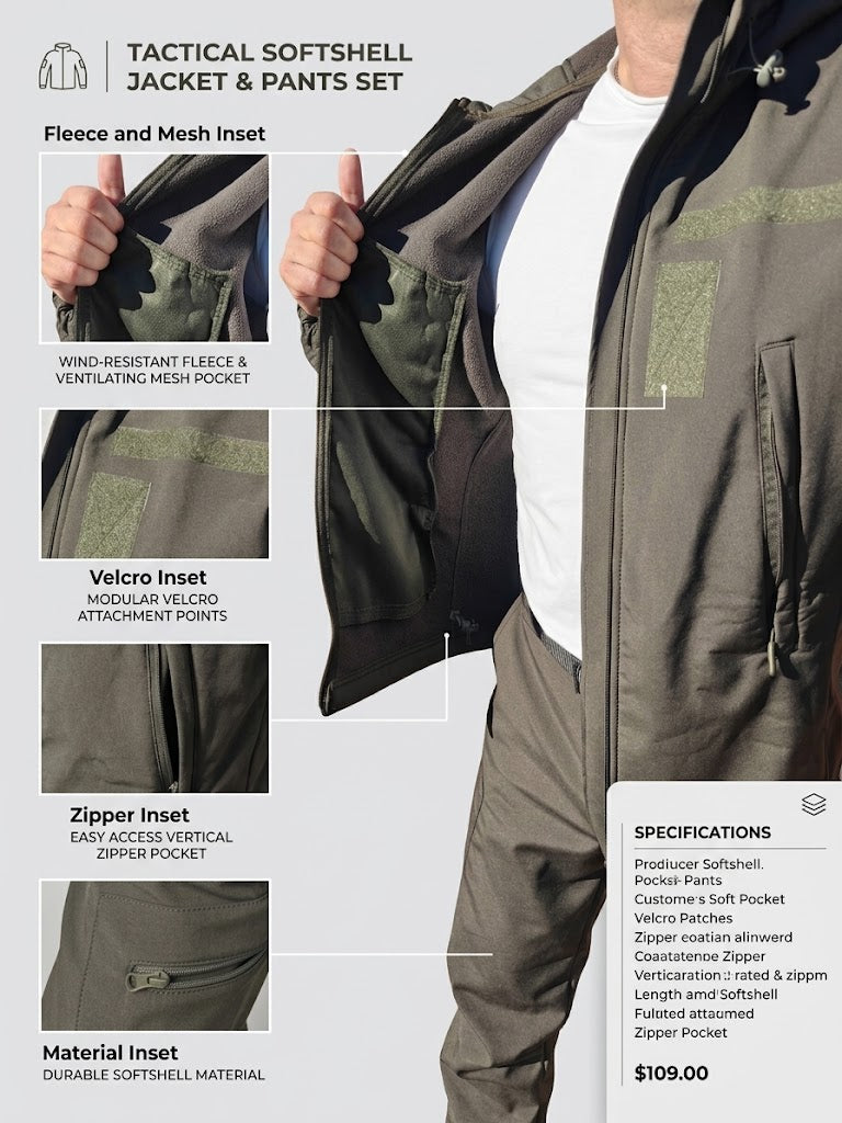 Куртка Softshell олива — чоловіча тришарова куртка