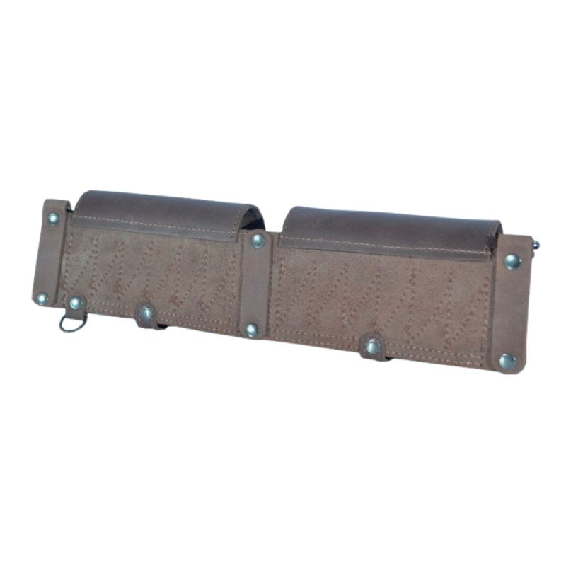 Патронташ на пояс дворядний, на 24 гладкоствольних патрони закритий шкіра Ретро, коричневий