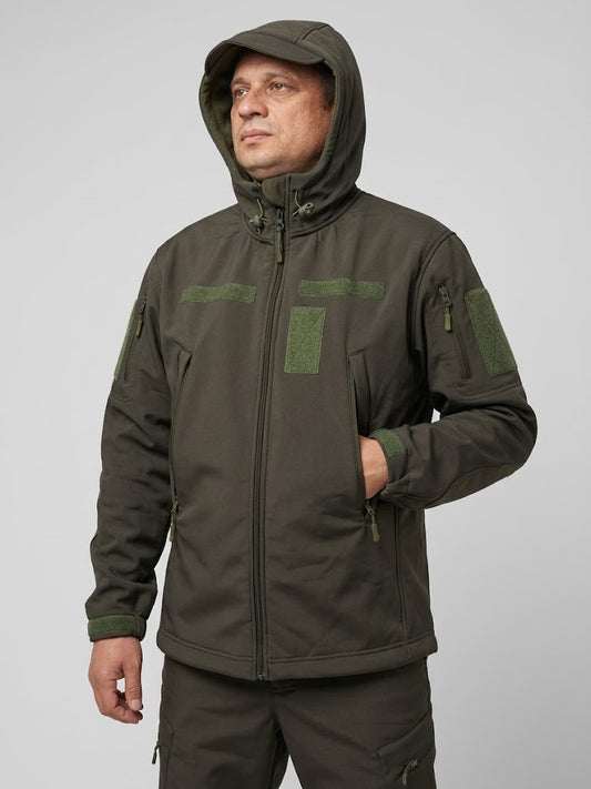 Куртка Softshell олива — чоловіча тришарова куртка