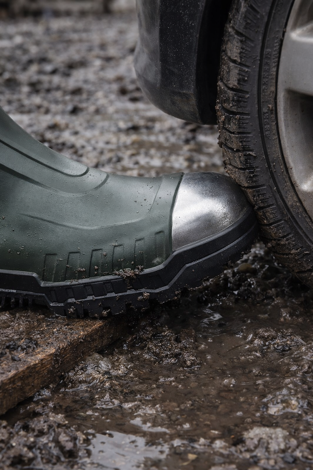 Гумові робочі чоботи з металевим носком та антипрокольною устілкою