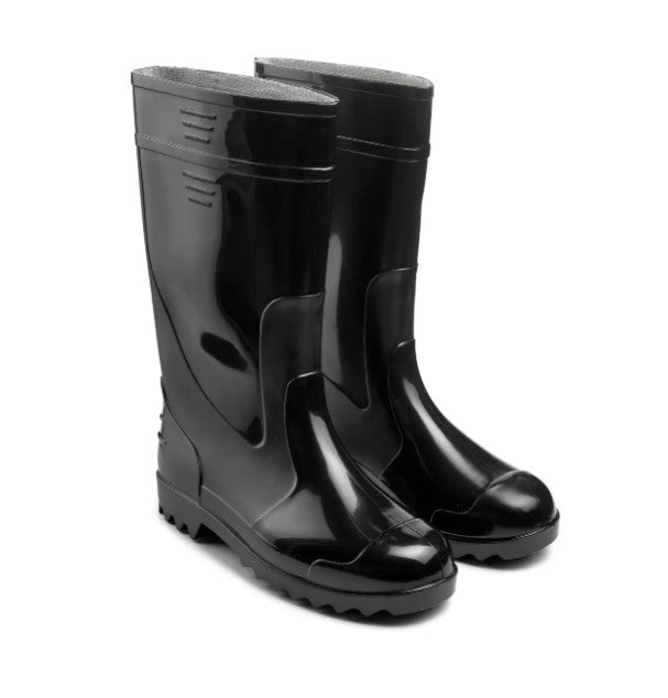 Гумові чоботи ПВХ — водонепроникні (чорні)