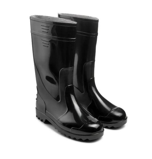 Гумові чоботи ПВХ — водонепроникні (чорні)