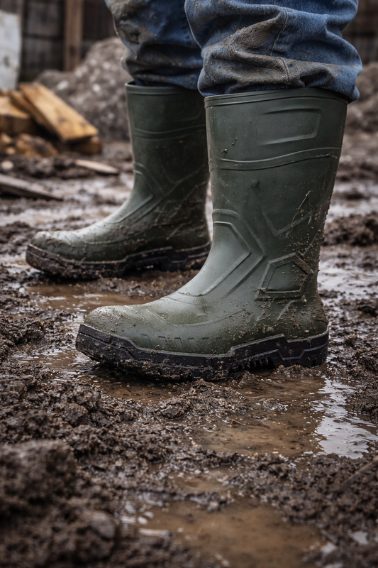 Гумові робочі чоботи з металевим носком та антипрокольною устілкою