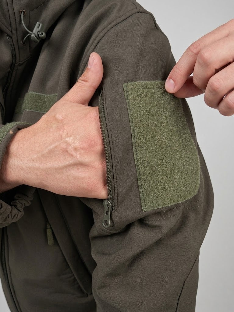 Куртка Softshell олива — чоловіча тришарова куртка
