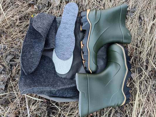 Гумові чоботи з утеплювачем — універсальний комплект (олива)