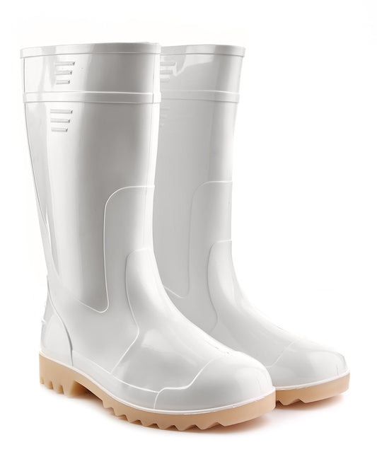 Гумові чоботи ПВХ — водонепроникні (білі)