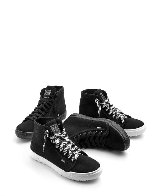 Кеди високі чорні, з посиленим верхом, сірий низ