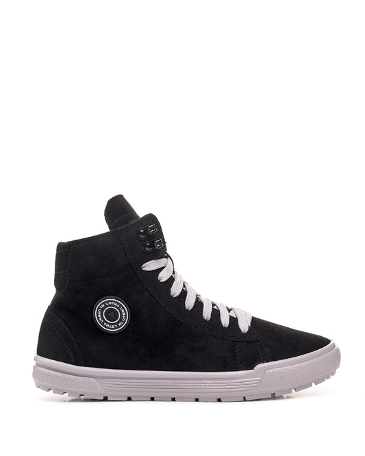 Кеди утеплені флісом чорні, сірий низ